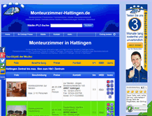 Tablet Screenshot of monteurzimmer-hattingen.de